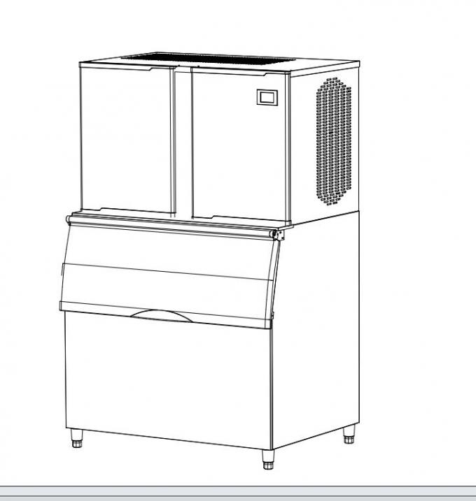 700W Ice Cube Making Machine Commercial Water Cooled 90kg / 24h 28
